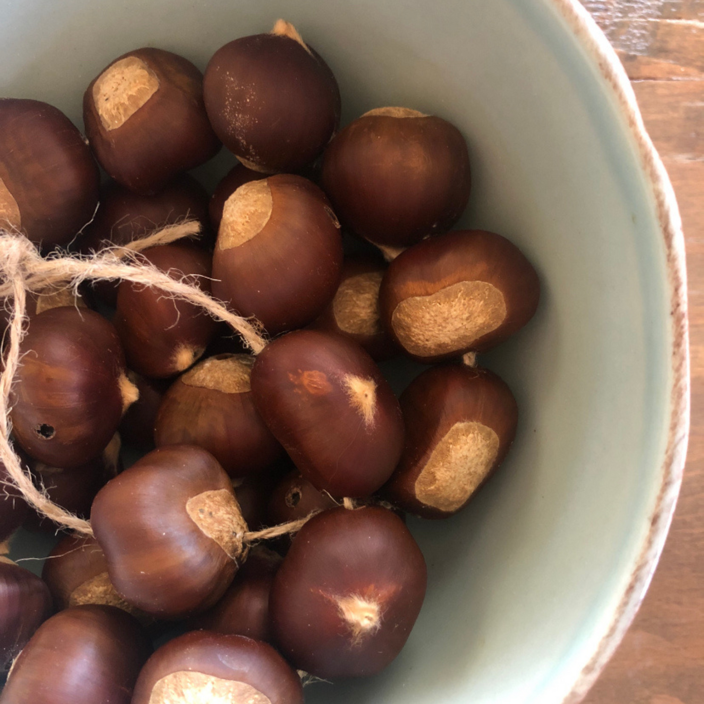 Dried Chestnut Beads for bowl filler add a Natural Touch-30 ct. Eco-Friendly Christmas Decor: