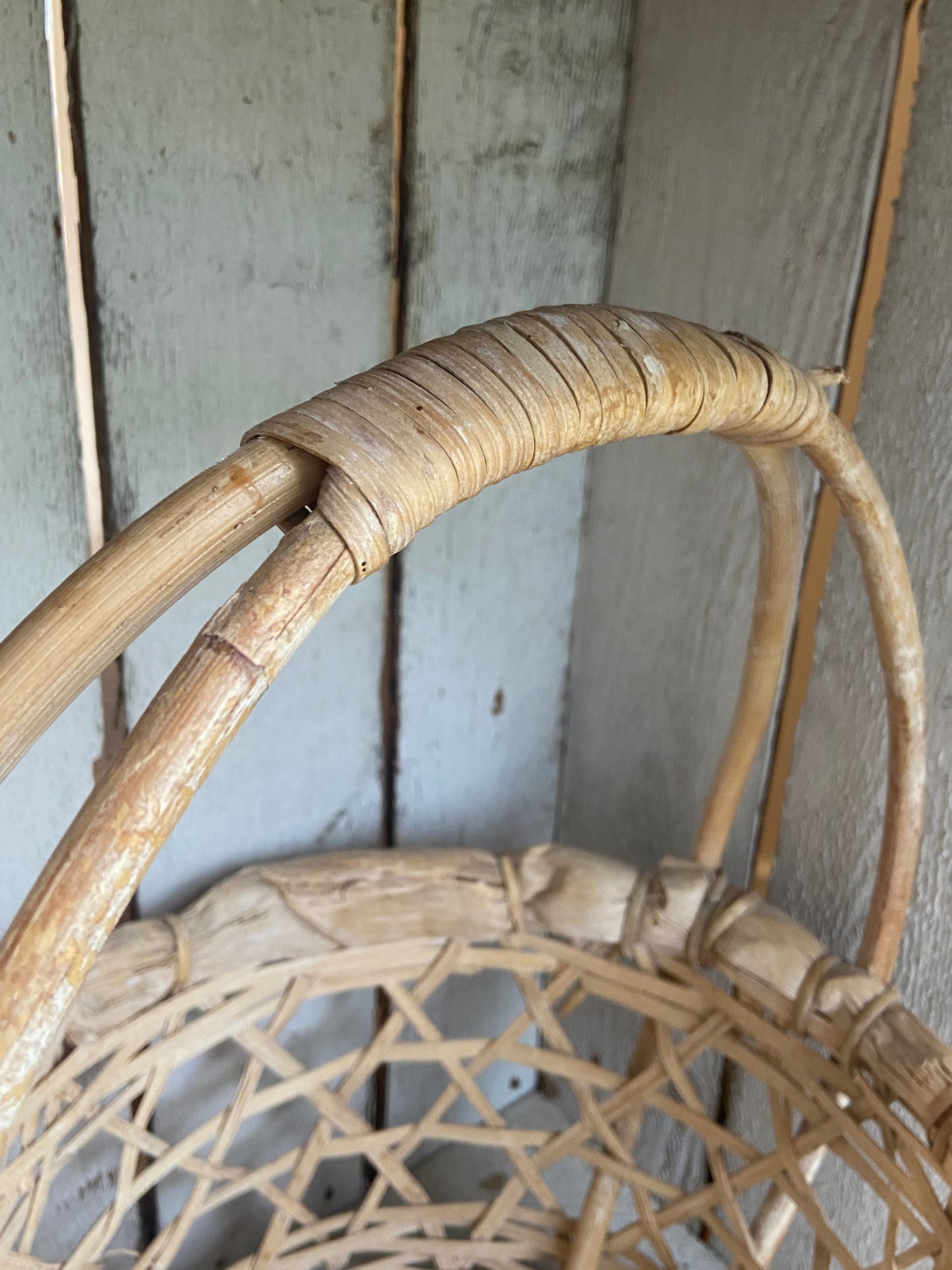 Vintage Corn Husk Basket