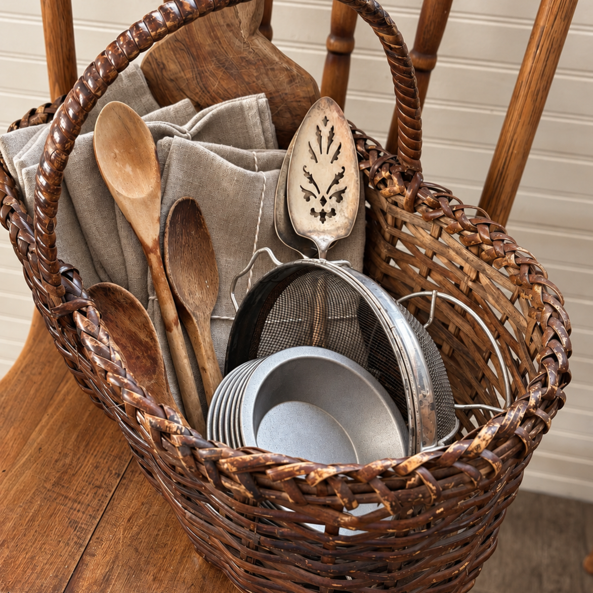 Vintage Gathering Basket