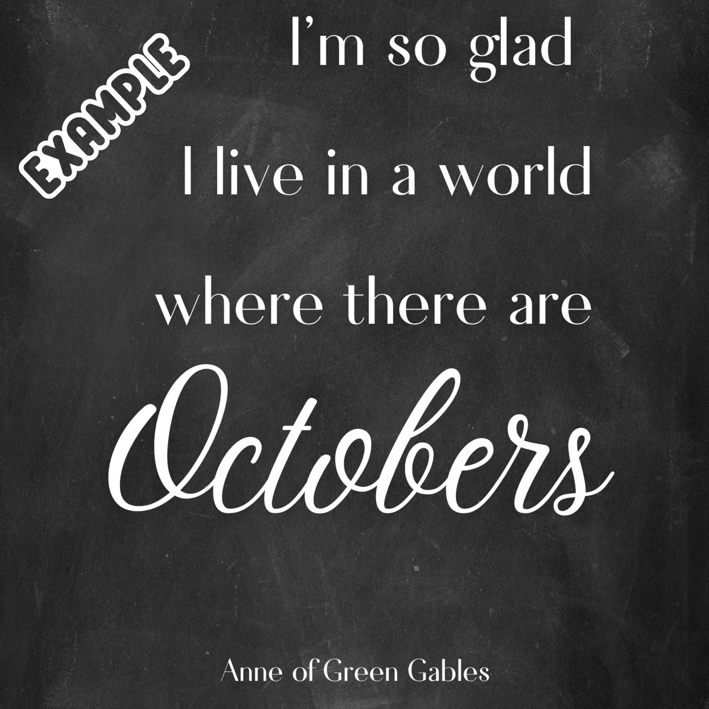 Reclaimed Wood Frame 8 x 10 & Green Chalkboard Print “I love fall”