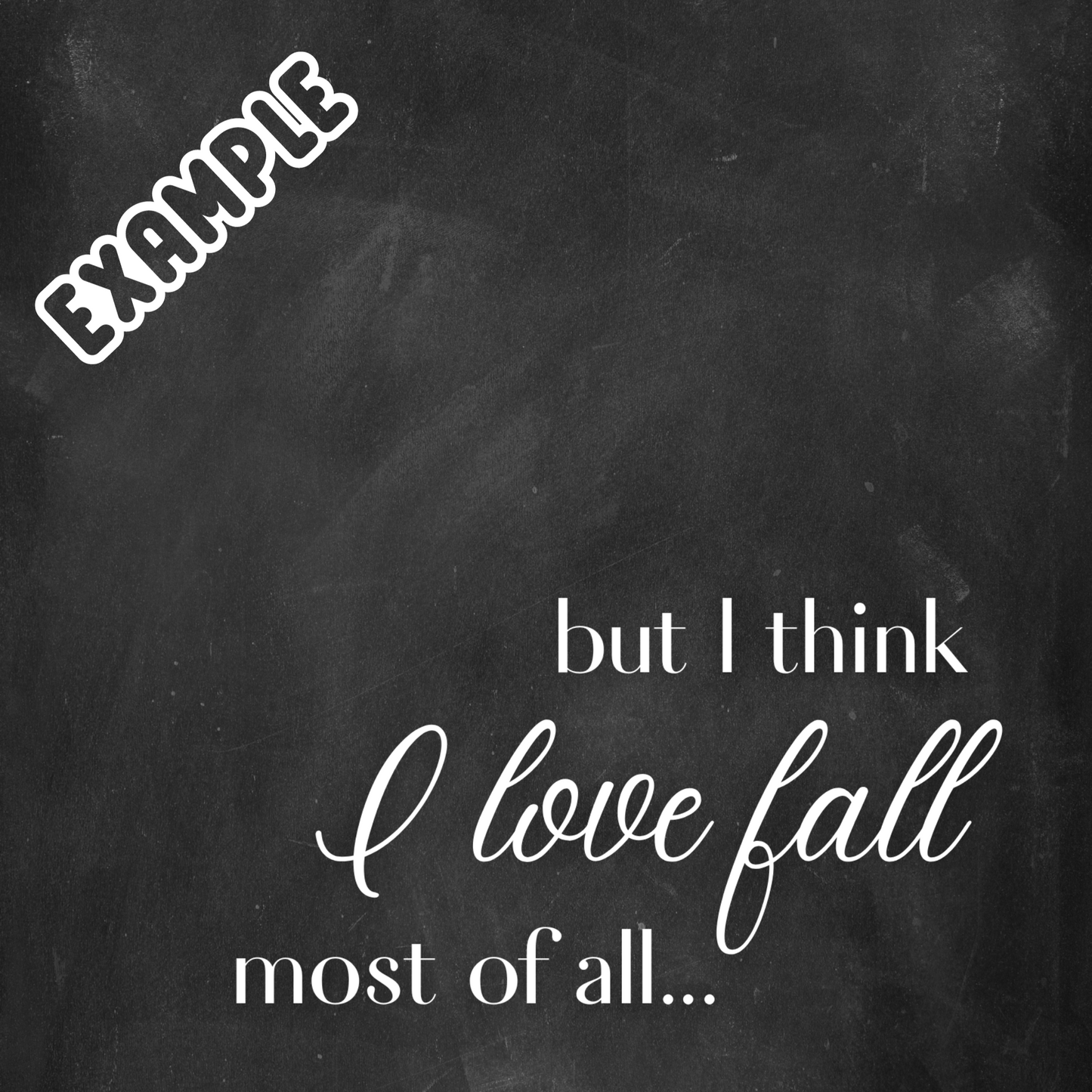 Reclaimed Wood Frame 8 x 10 & Green Chalkboard Print “I love fall”