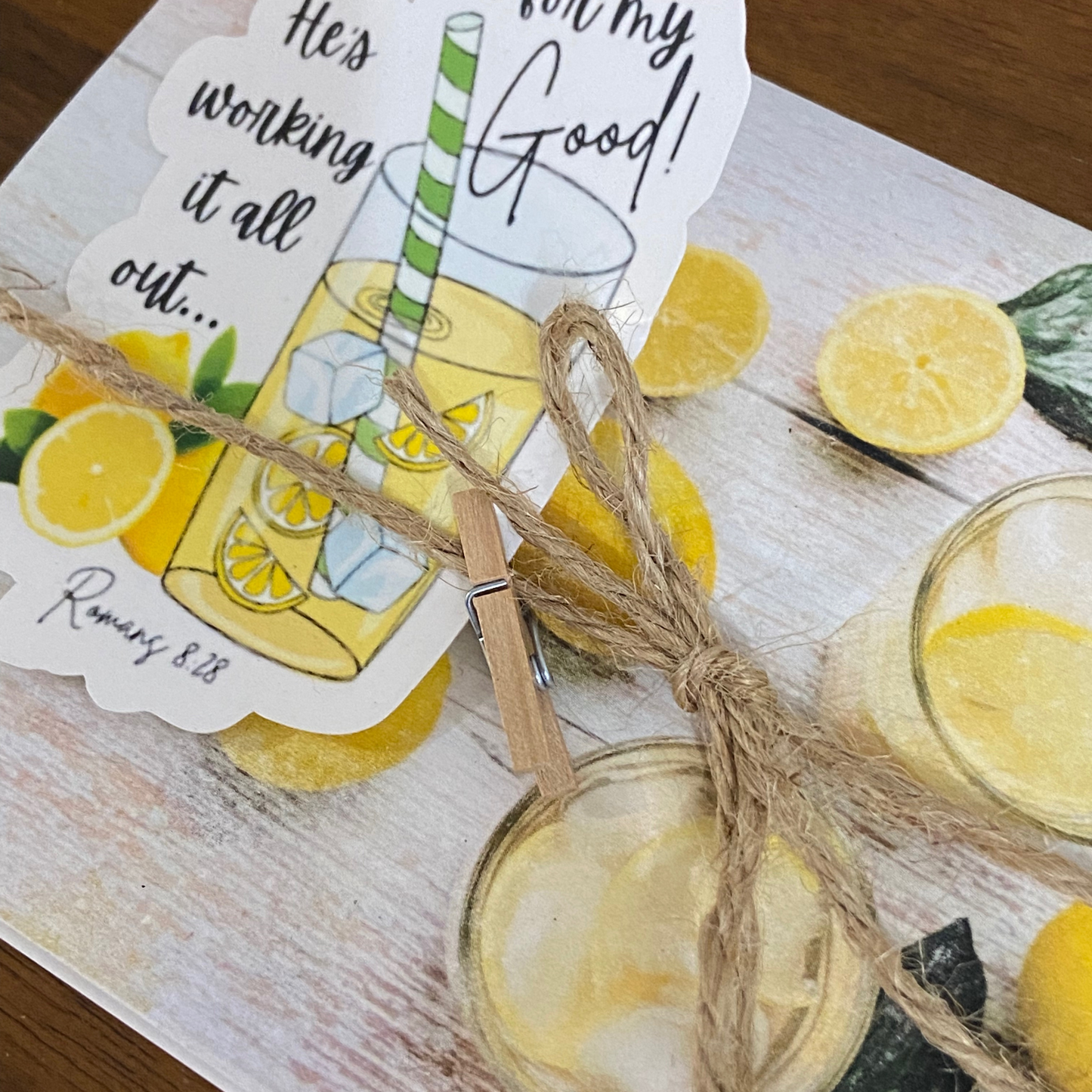 Lemonade Waterproof Sticker 2” x 3 “He’s Working it Out for my Good” Romans 8:28