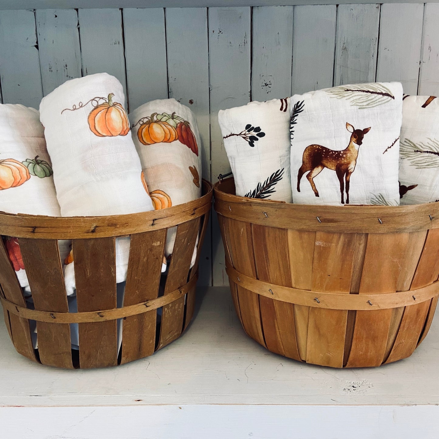 Pumpkin Patch Swaddling Blanket 47” x 47”