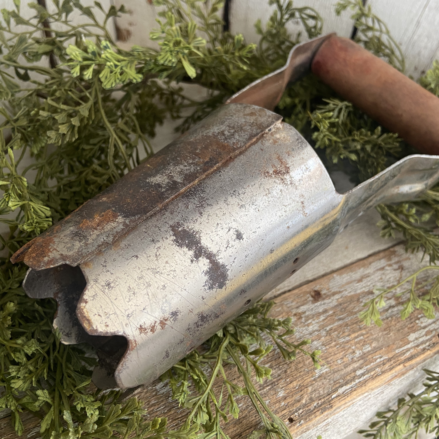 Vintage Metal Bulb Planter