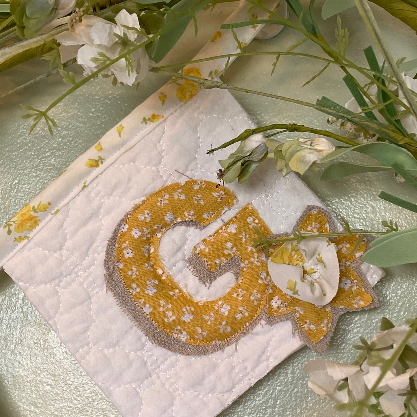 Hello Spring Quilted Floral Banner