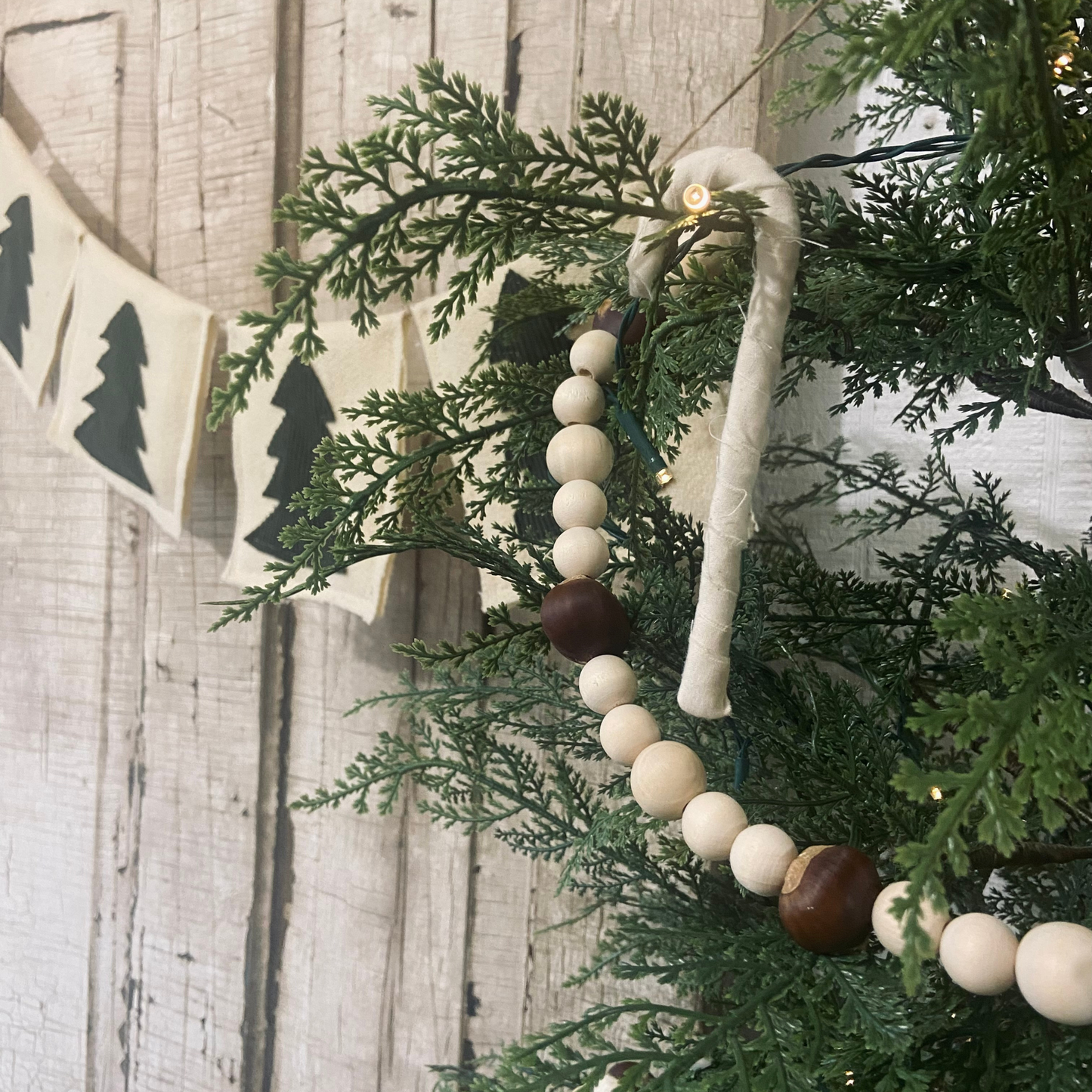 Tree Farm Bundle: Wool Pine Tree Plush AND Christmas Tree Farm Garland