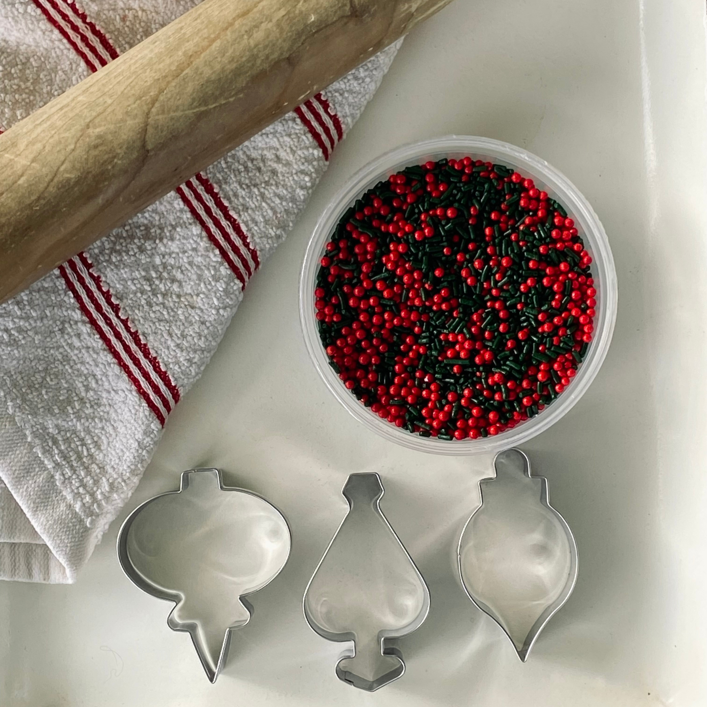 Ornament Cookie Cutters Inspired by Vintage Christmas Tree Ornaments-set of 3
