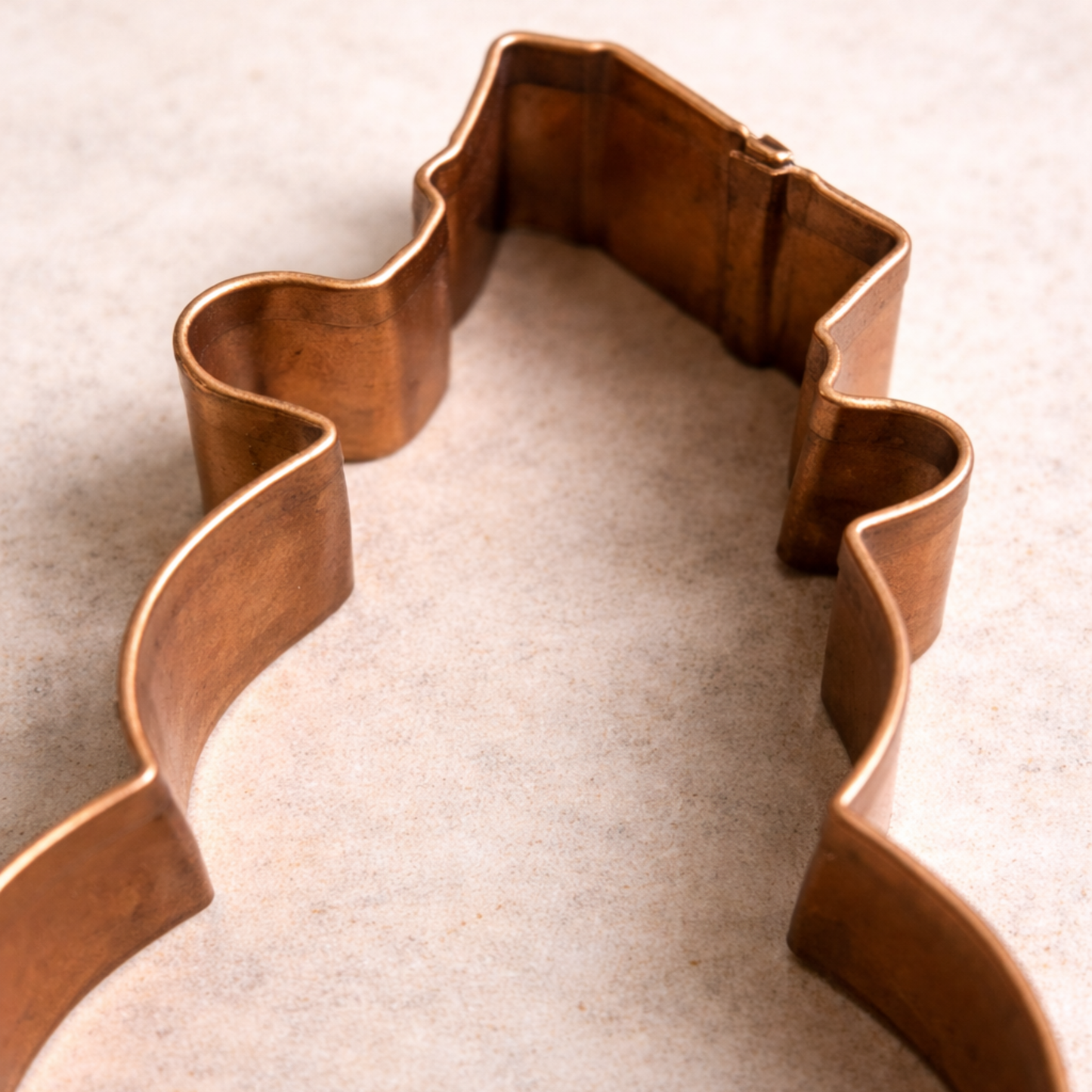 Vintage Copper Snowman Heirloom Cookie Cutter 6”