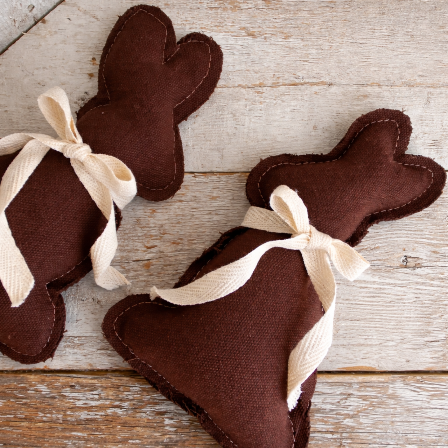 7” Chocolate Bunnies – Old Fashioned Easter Candy Decor set of 2