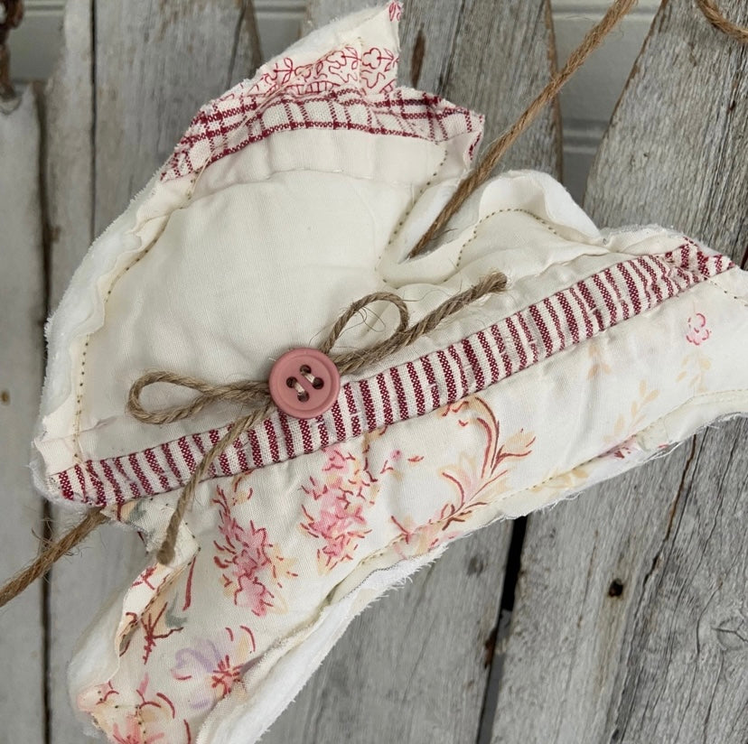 Quilted Bunnies Spring Garland from Vintage Floral Quilt-5 foot
