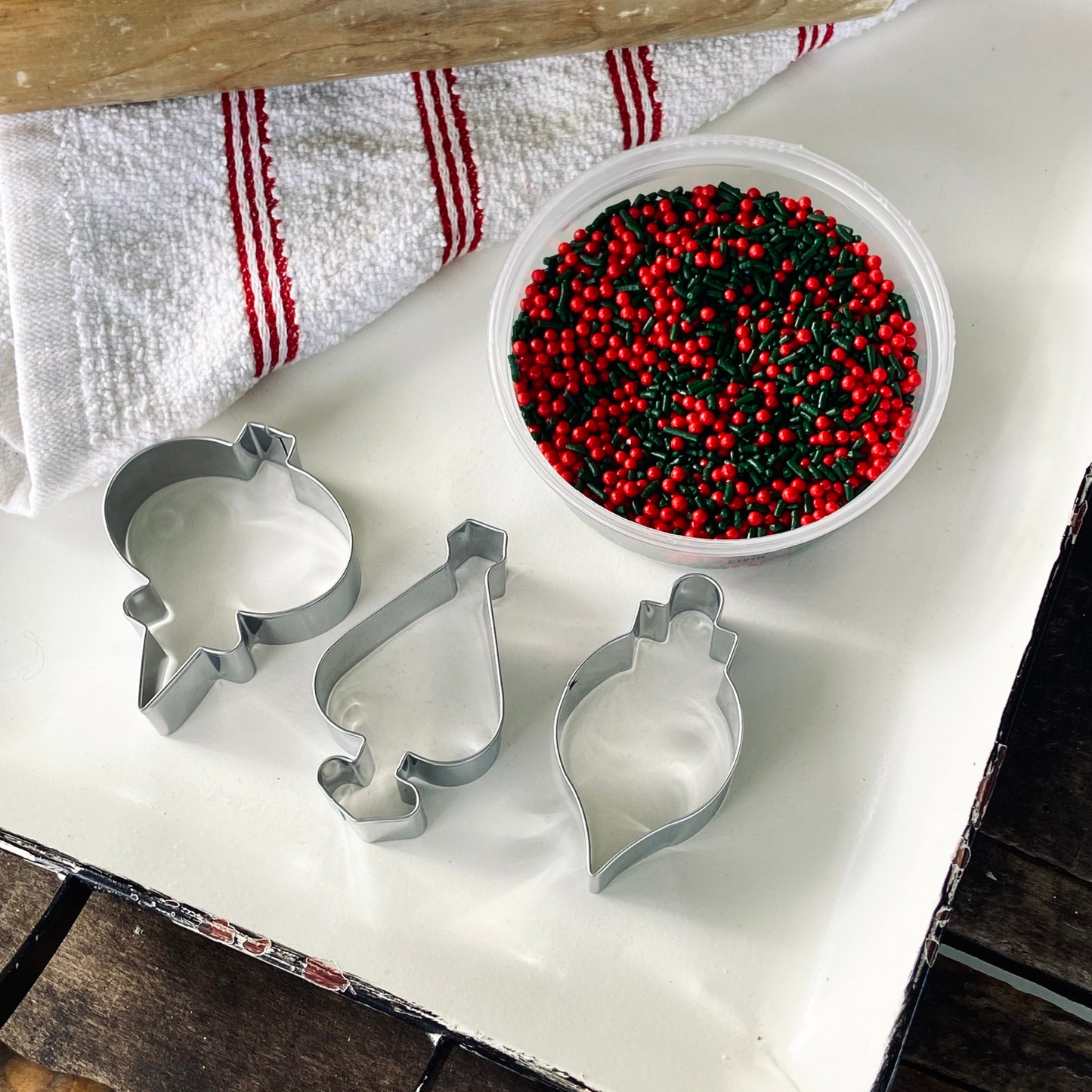 Ornament Cookie Cutters Inspired by Vintage Christmas Tree Ornaments-set of 3