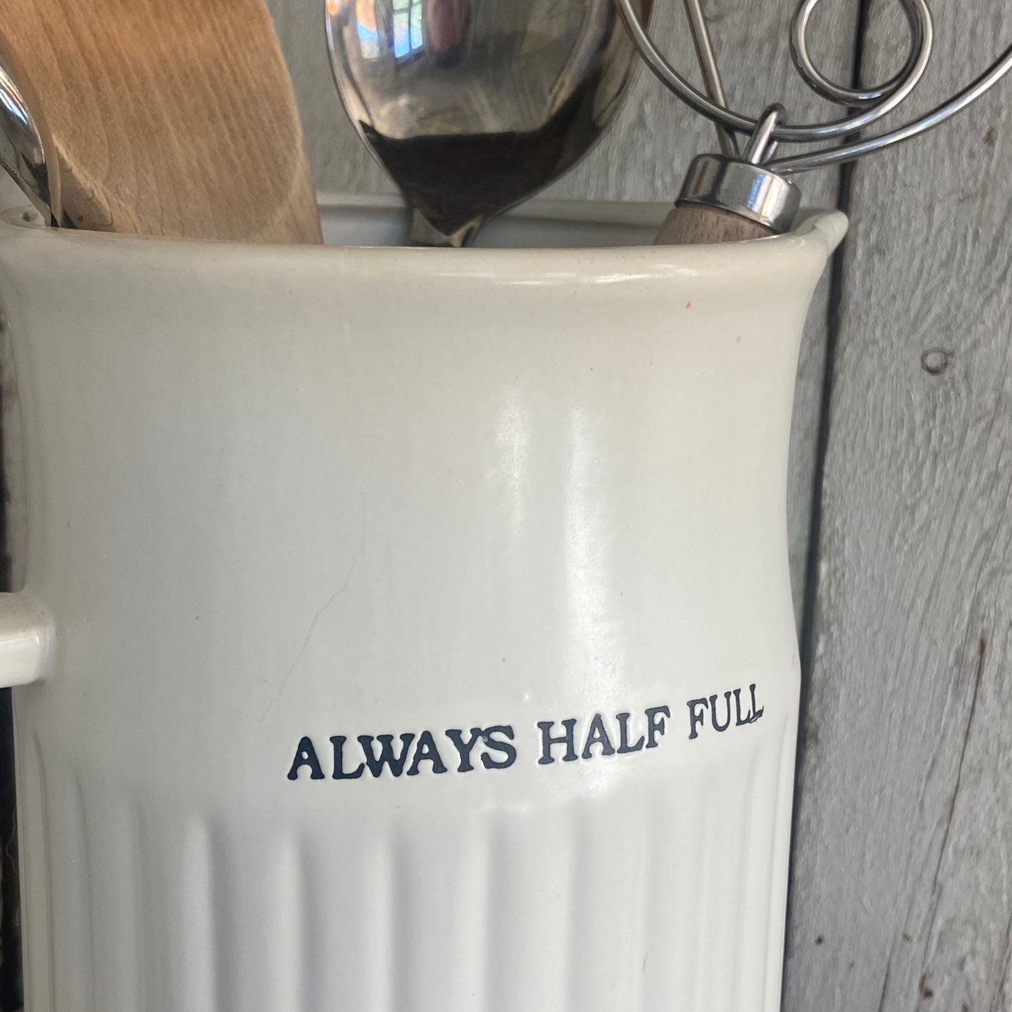 Always Half Full Farmhouse Serving Pitcher