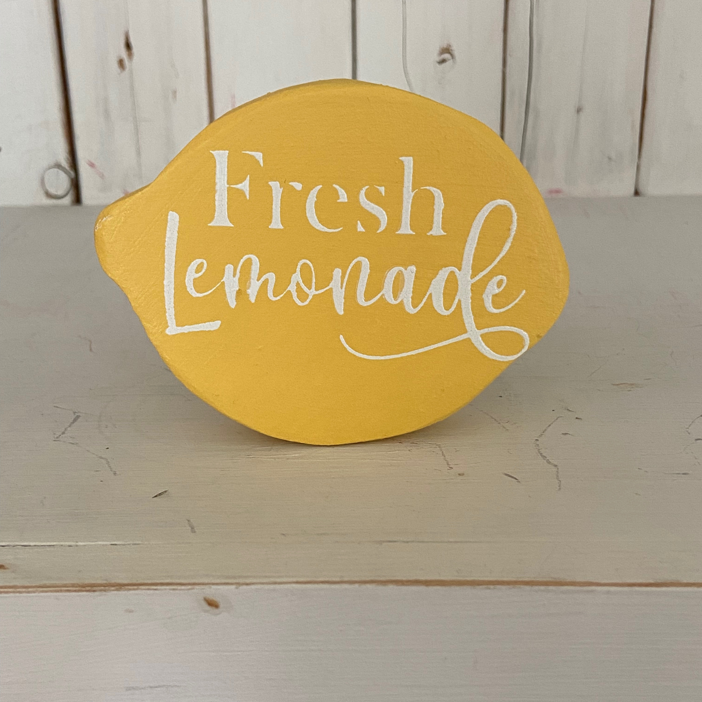 Fresh Lemonade-Wooden Lemon for Mini Tray Displays