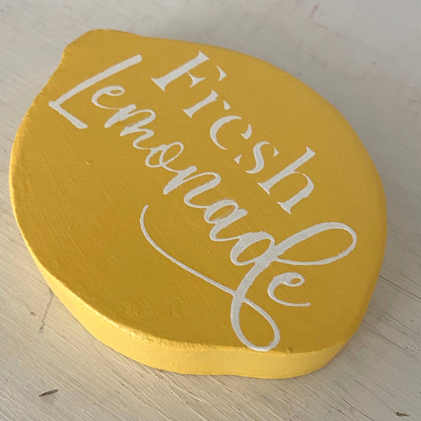 Fresh Lemonade-Wooden Lemon for Mini Tray Displays