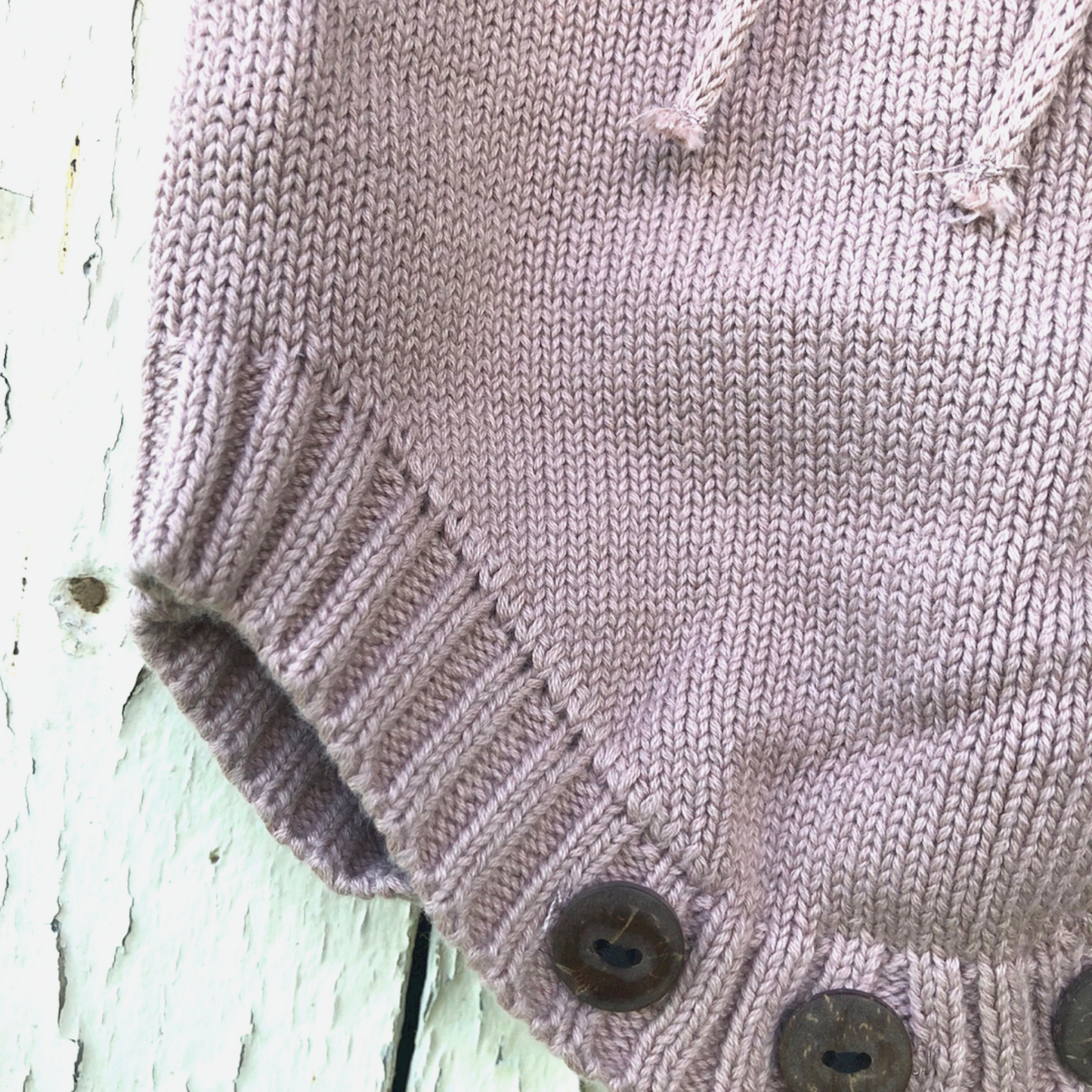 100% Cotton Long Sleeve Sweater Romper Lilac 3-6 months