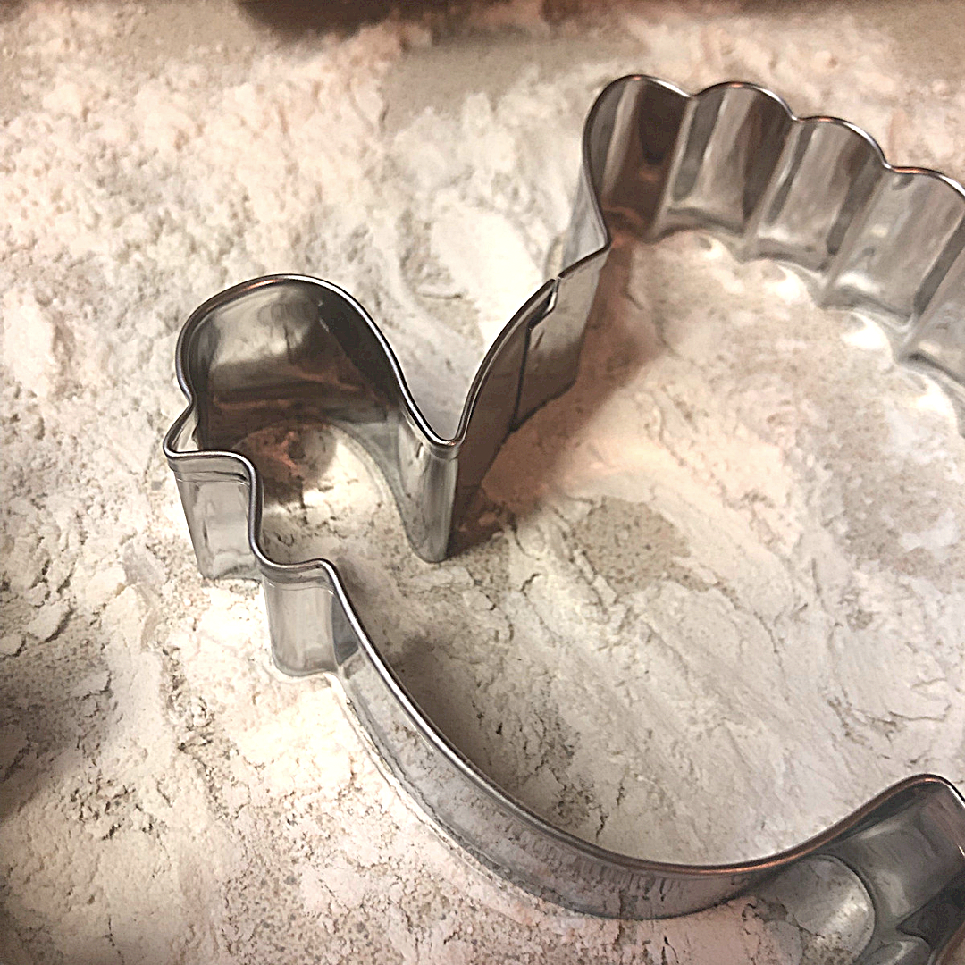 Set of 2 Turkey & Drumstick Stainless Steel Cookie Cutters - Must-Have Tools for Thanksgiving Cookie Making or Unique Fall Hostess Gift