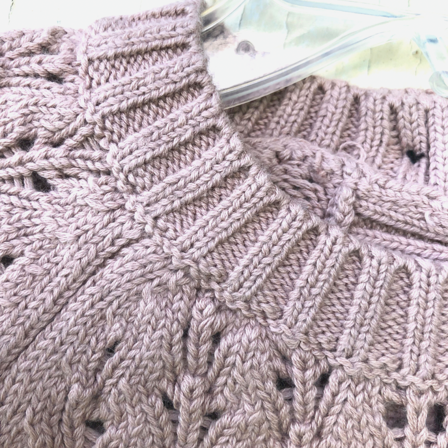 100% Cotton Long Sleeve Sweater Romper Lilac 3-6 months