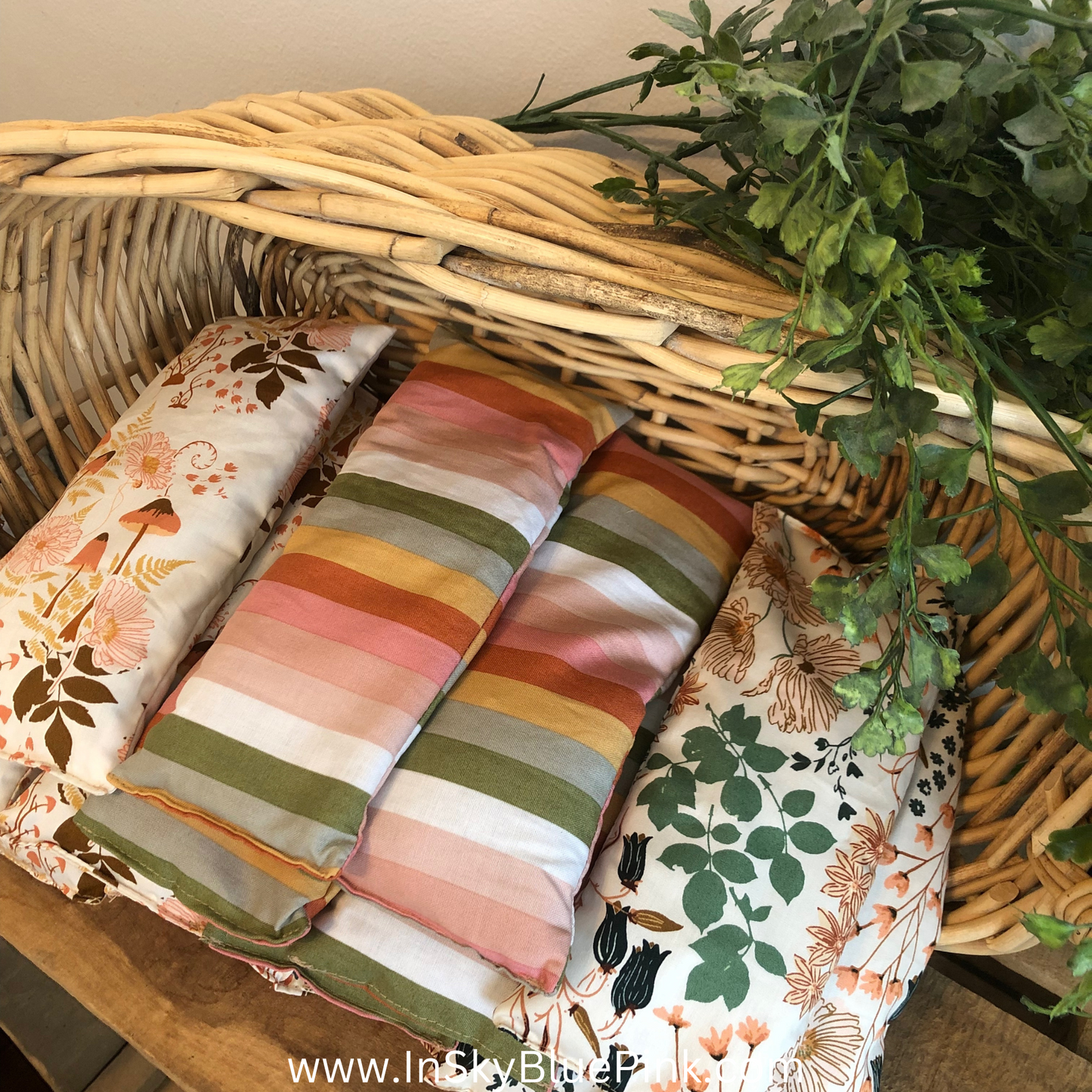 Aromatherapy Hot/Cold Weighted Pack-Boho Mushrooms, Wildflowers, Stripes