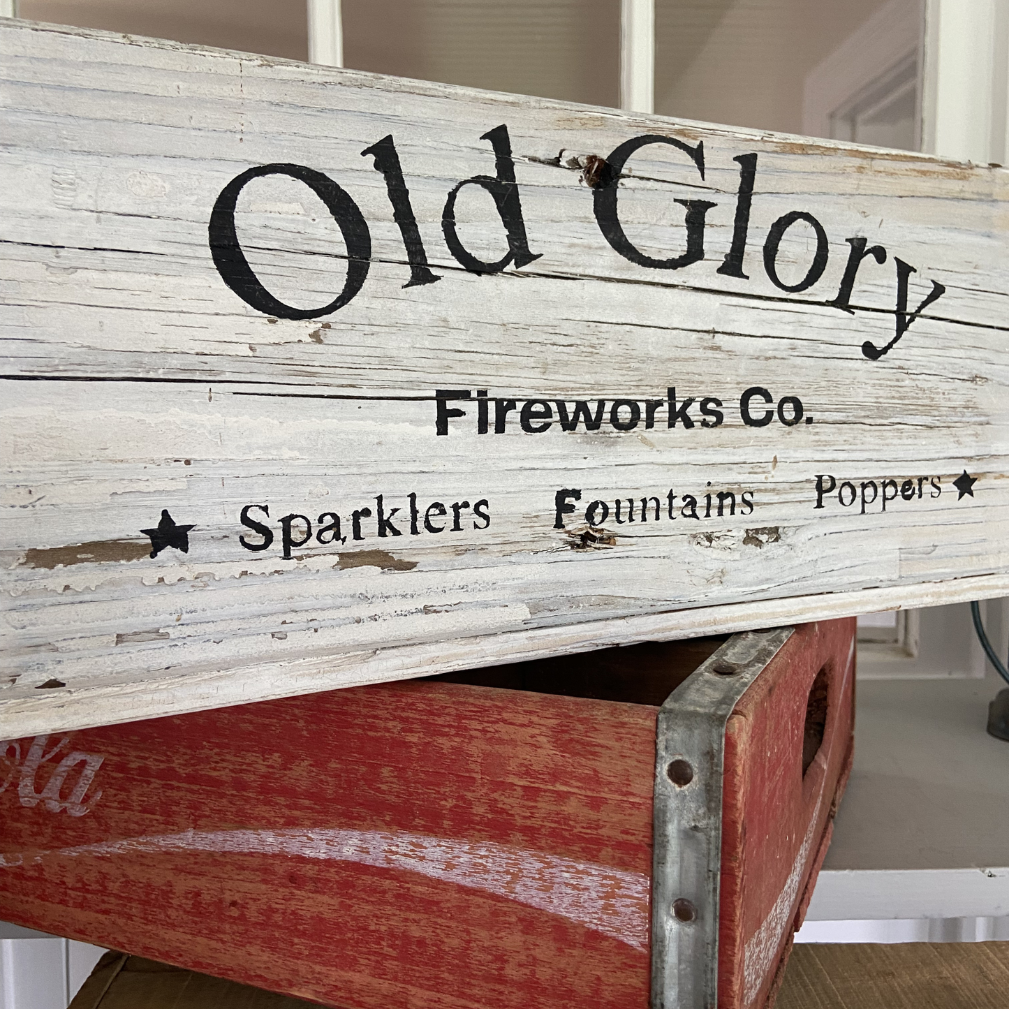 Old Glory Fireworks Salvaged Wood Box