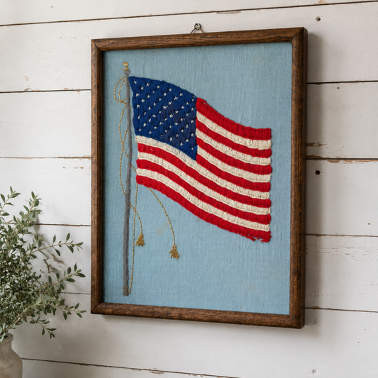 Vintage American Flag Needlework