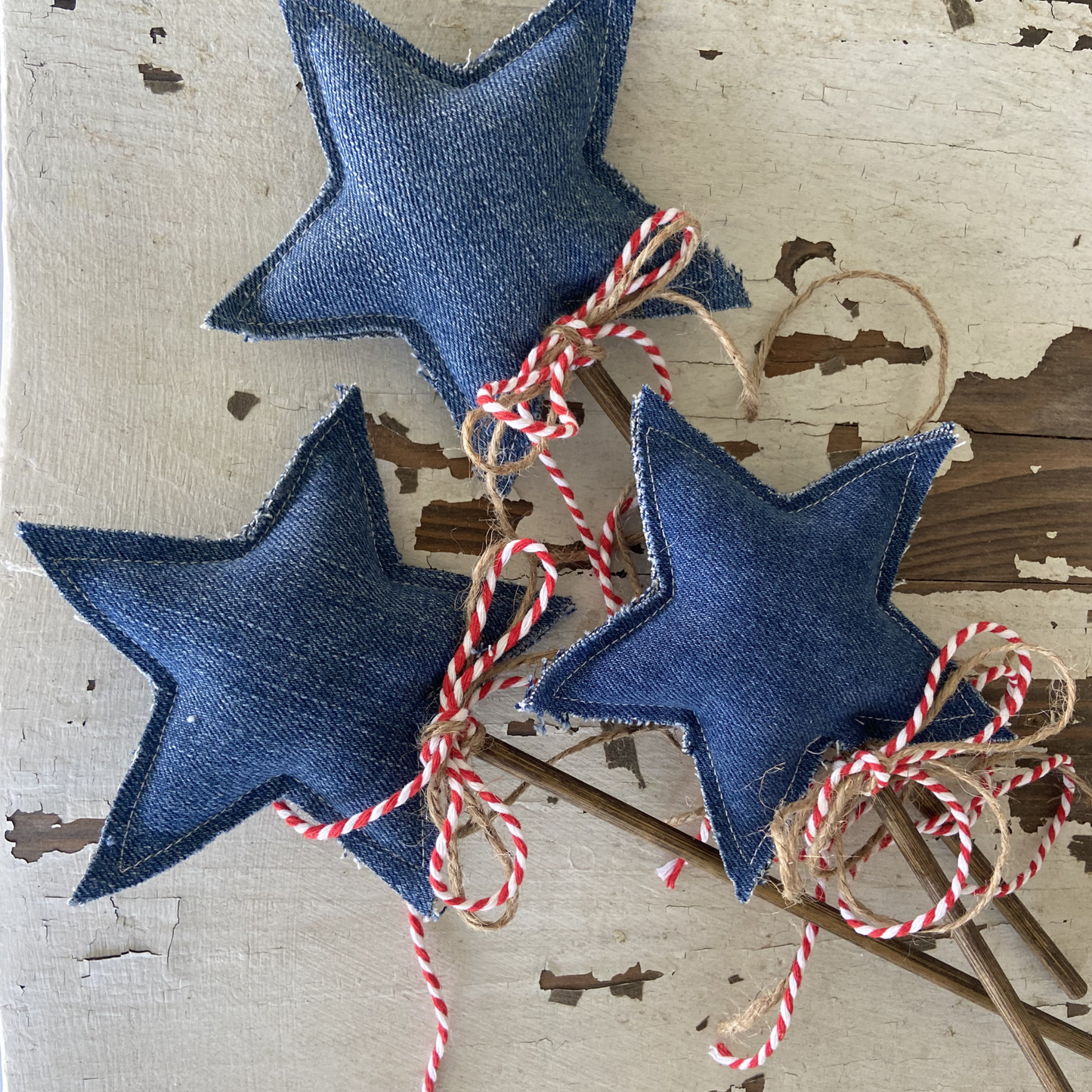 Denim Star Wands for Parade Day