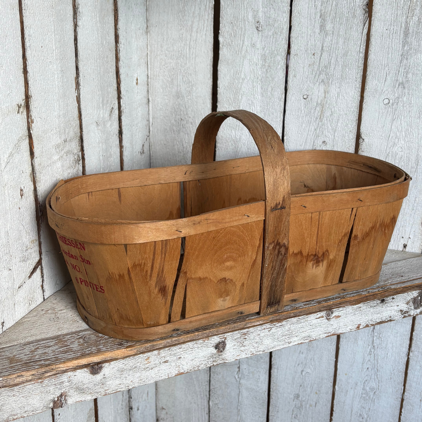 Vintage One-Peck Apple Basket