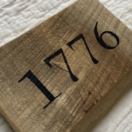 1776 Rustic Wood Block