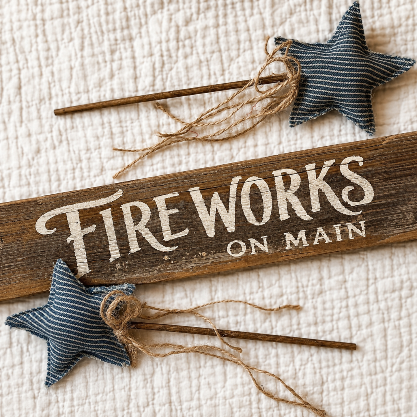 Fireworks on Main Barn Wood Sign