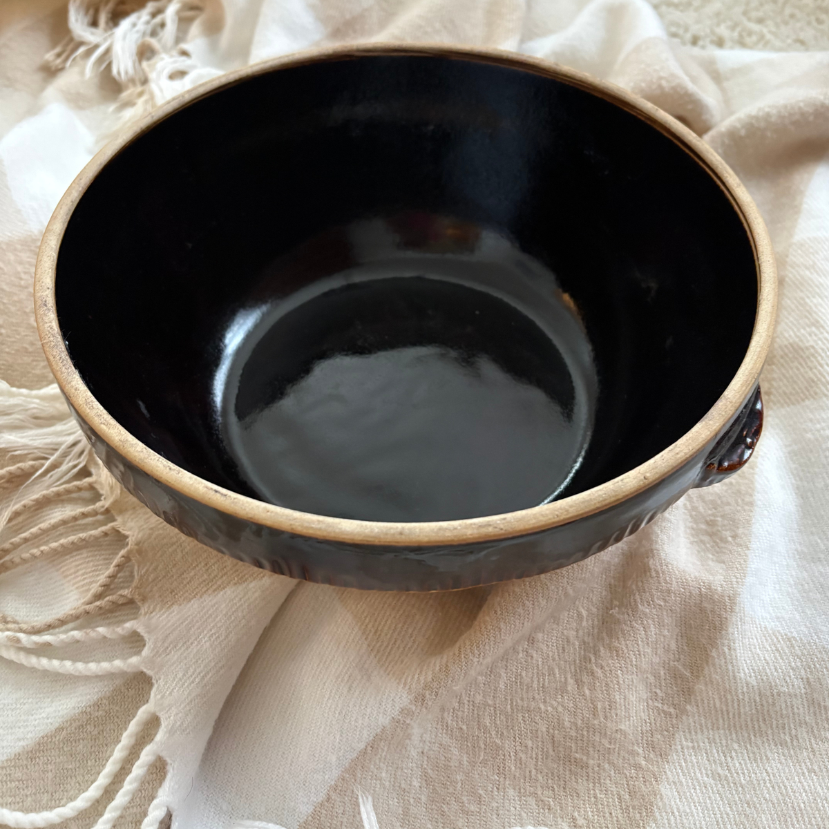 Gathered Vintage Stoneware Bowl