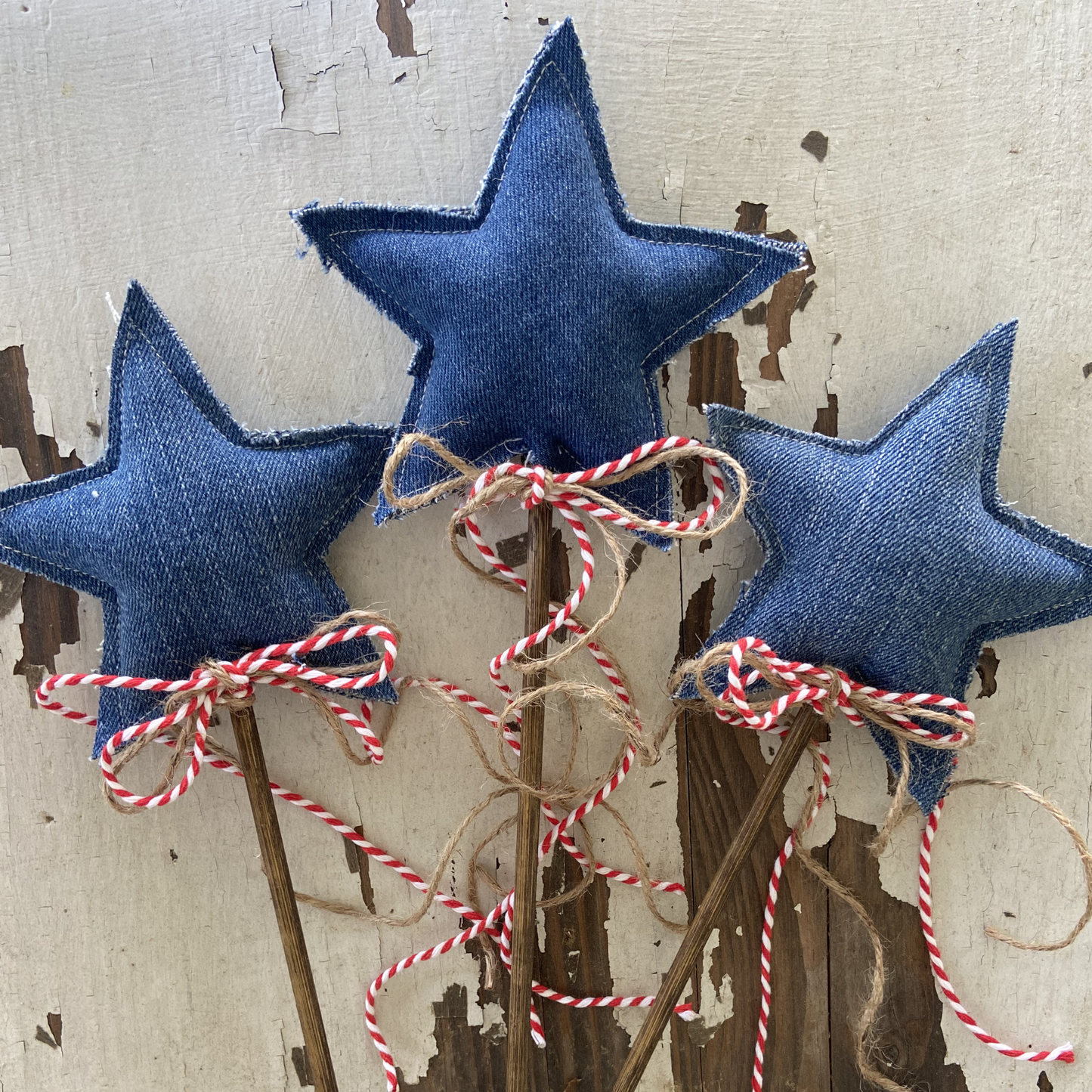 Denim Star Wands for Parade Day