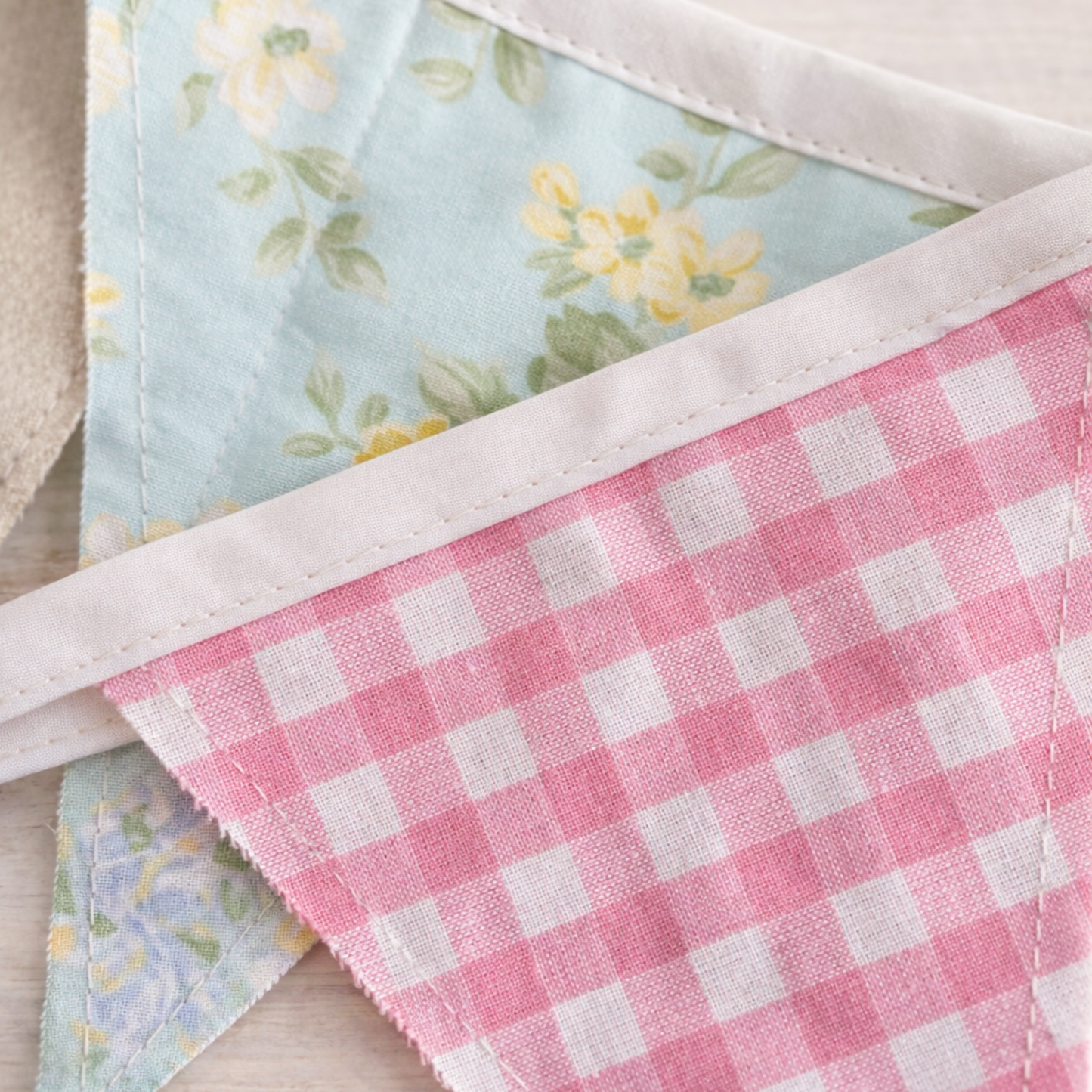 Spring Cottage Patchwork Fabric Banner