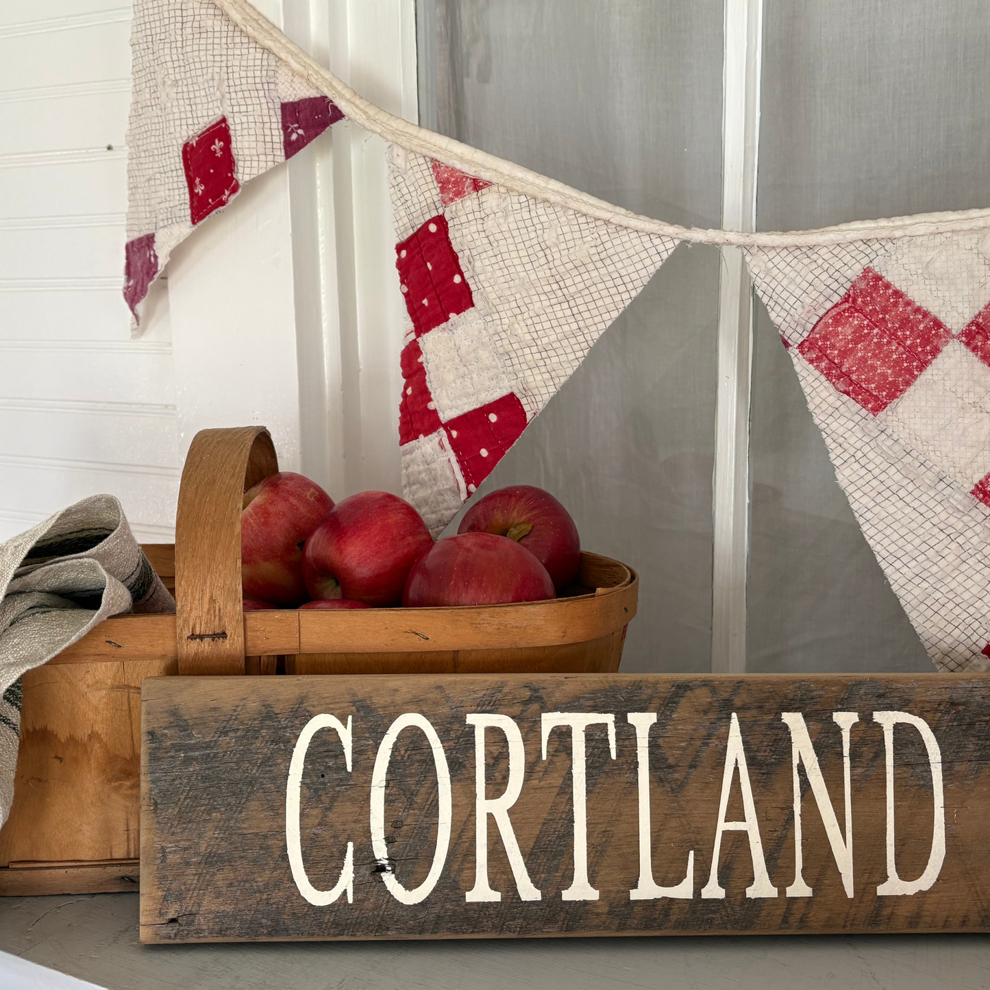 Fall Quilted Pennant Banner in Orchard Hues