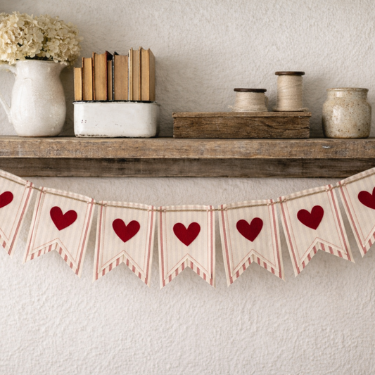 Vintage-Inspired Sweetheart Valentine Pennant Banner