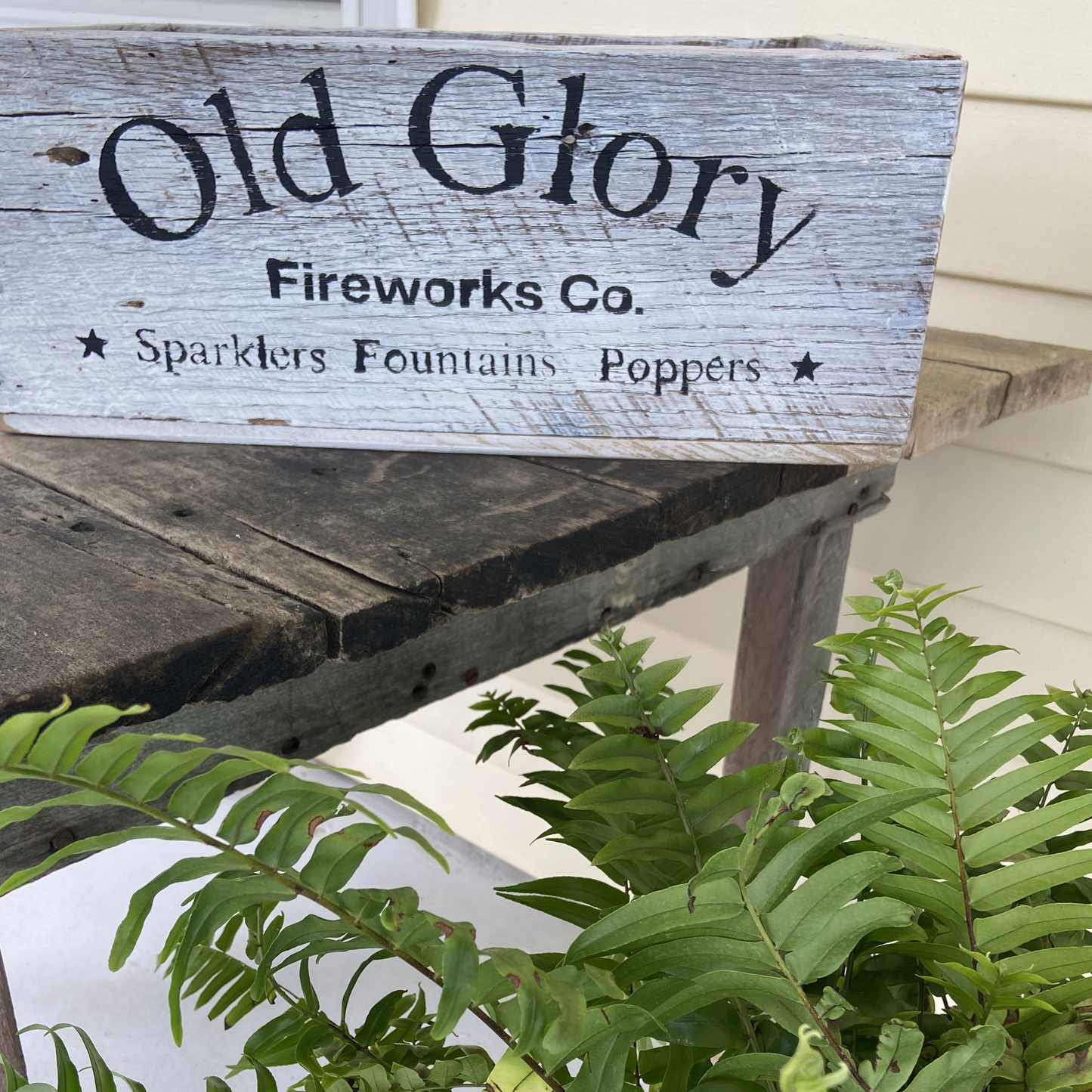 Old Glory Fireworks Salvaged Wood Box