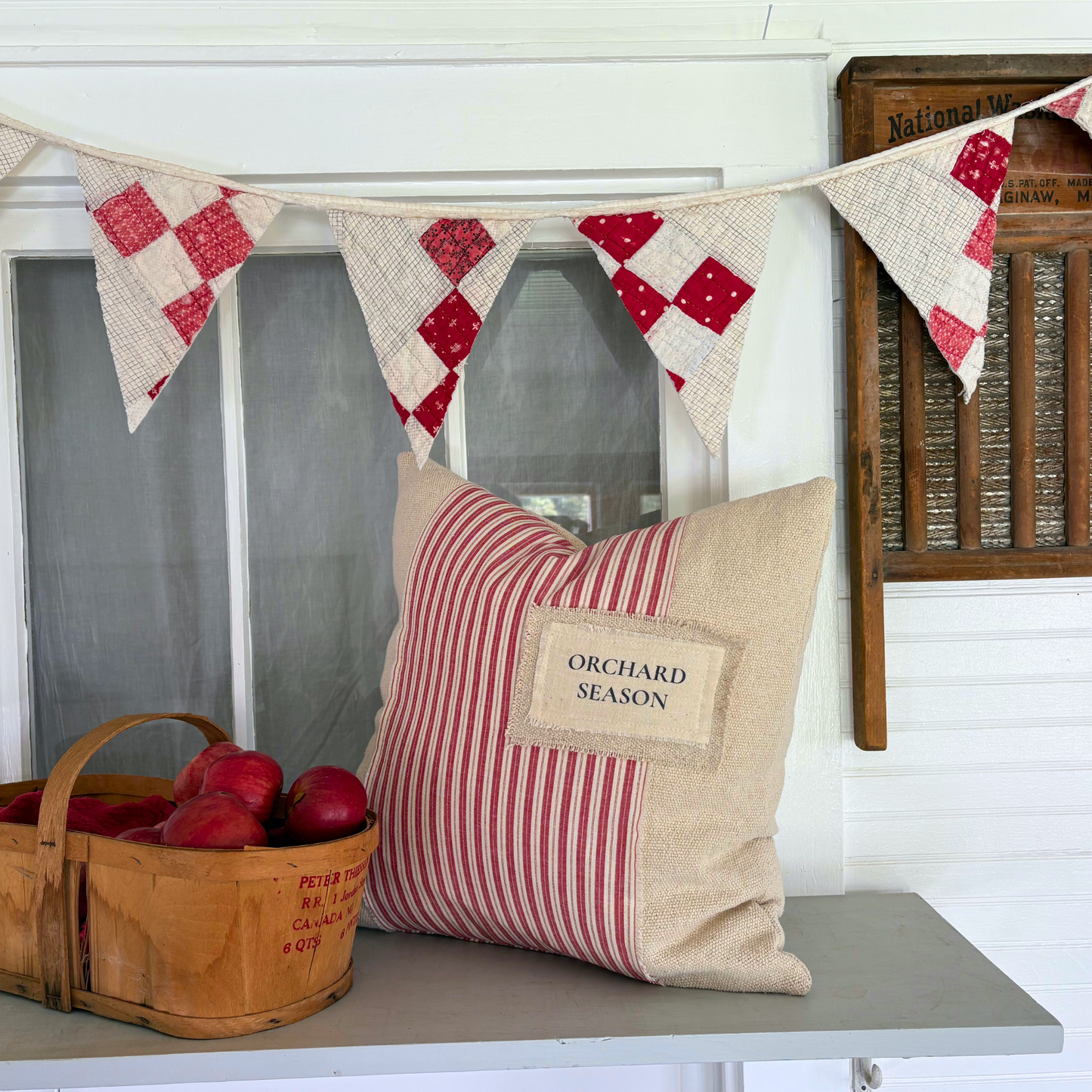 Fall Quilted Pennant Banner in Orchard Hues