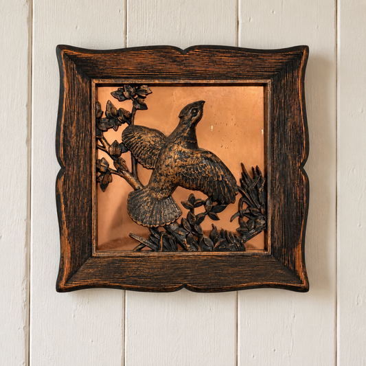 Vintage Copper Wild Game Framed Art-#1