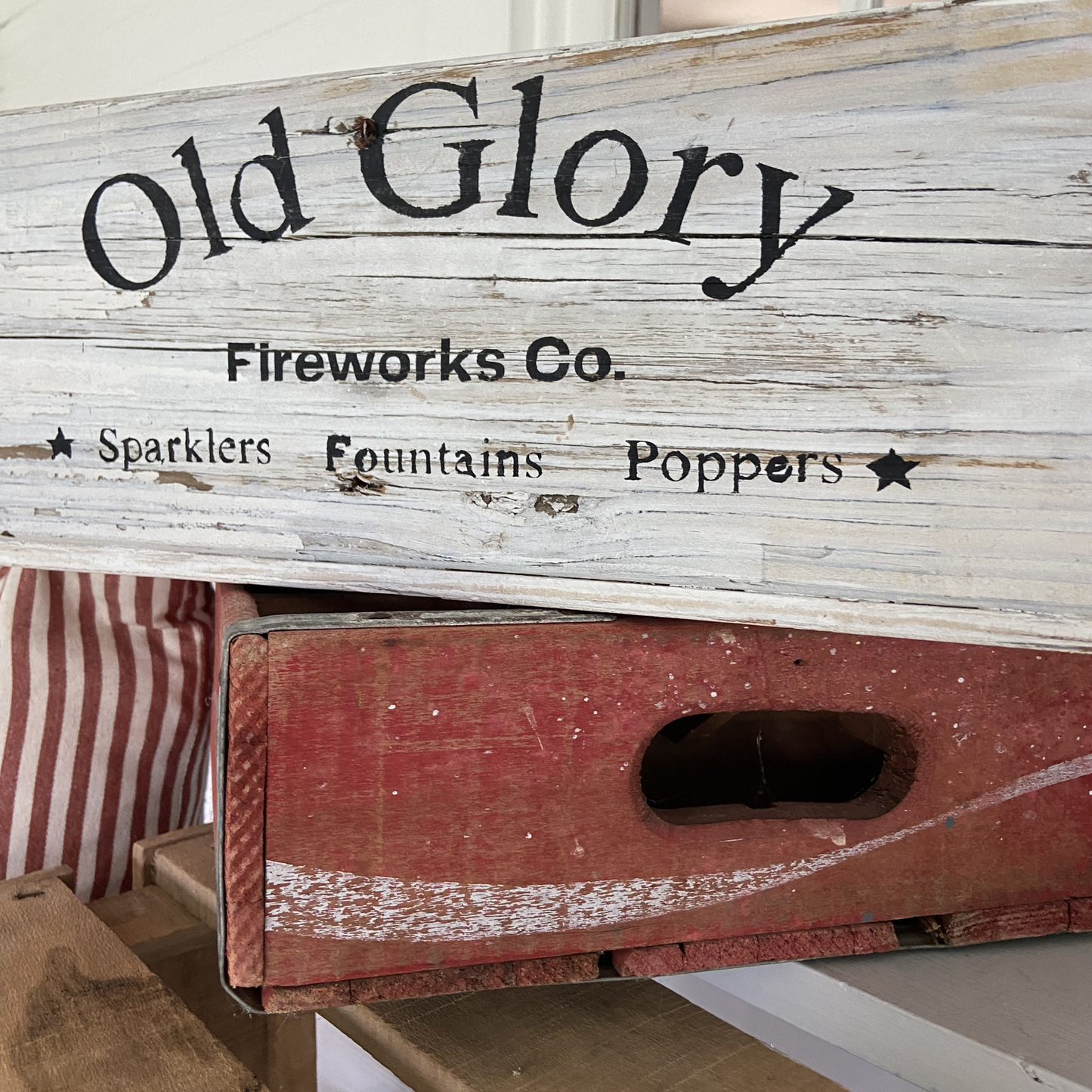 Old Glory Fireworks Salvaged Wood Box
