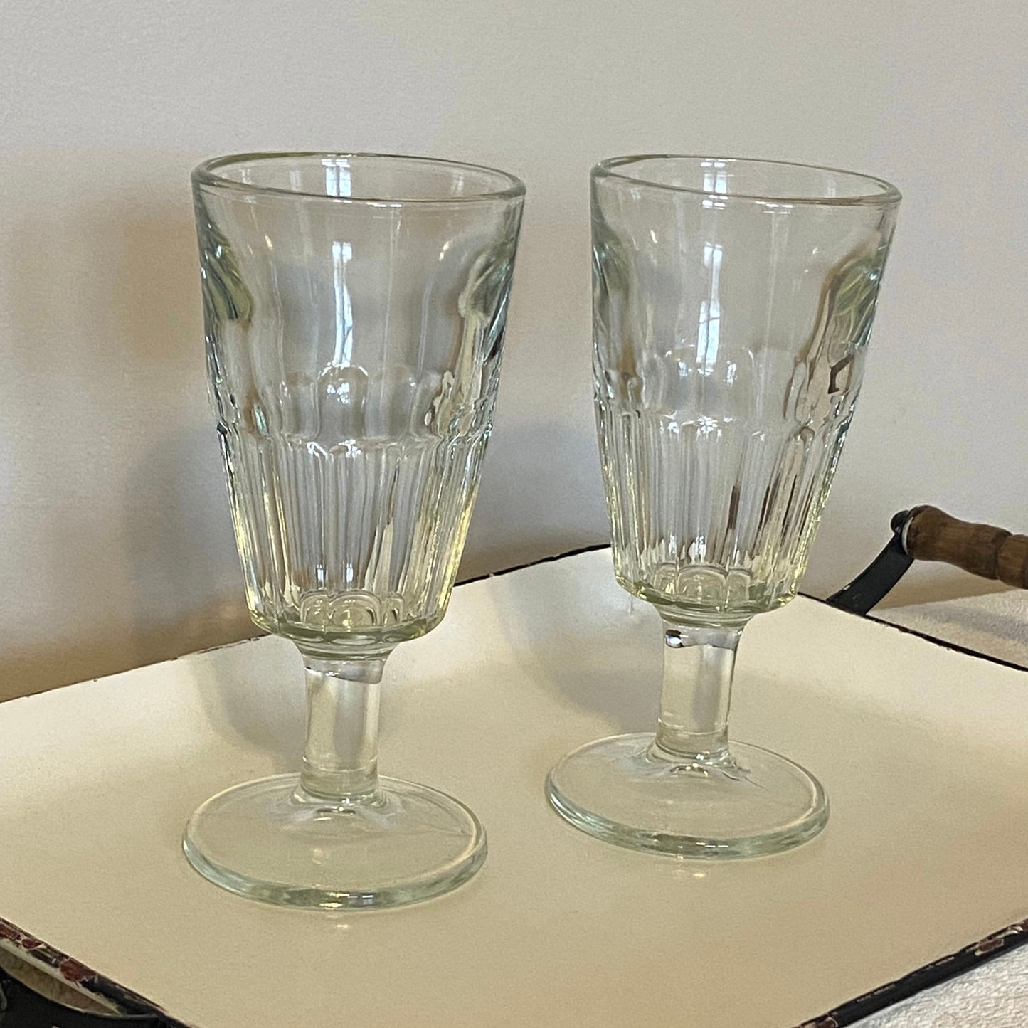 Vintage Soda Fountain Sundae Glasses (Set of 2)