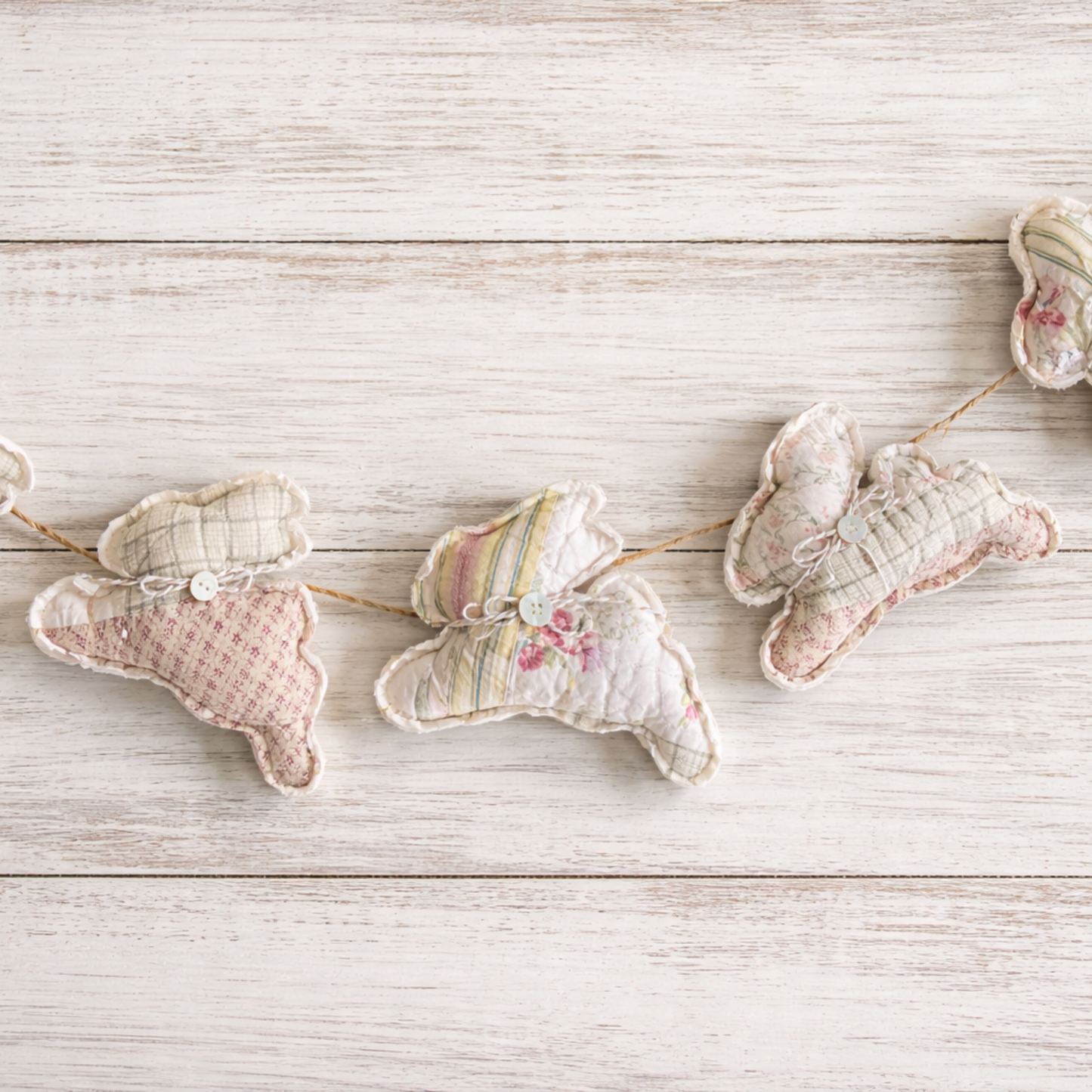 Quilted Bunny Garland Cottage Floral-4 ft