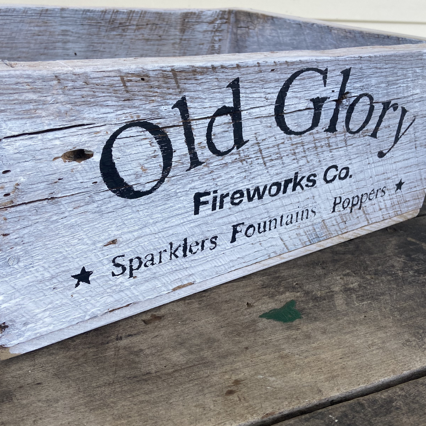 Old Glory Fireworks Salvaged Wood Box