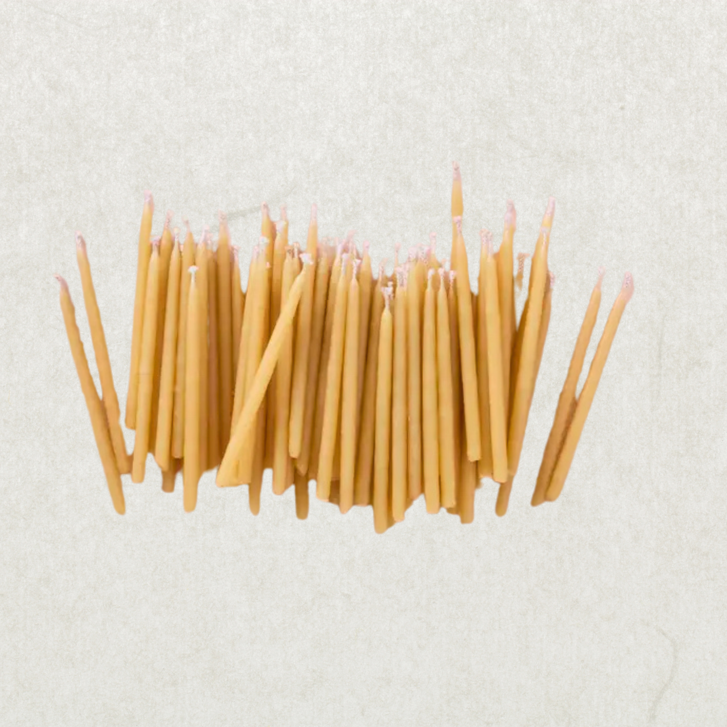 Hand-Dipped Beeswax Birthday Candles l Natural- Set of 12