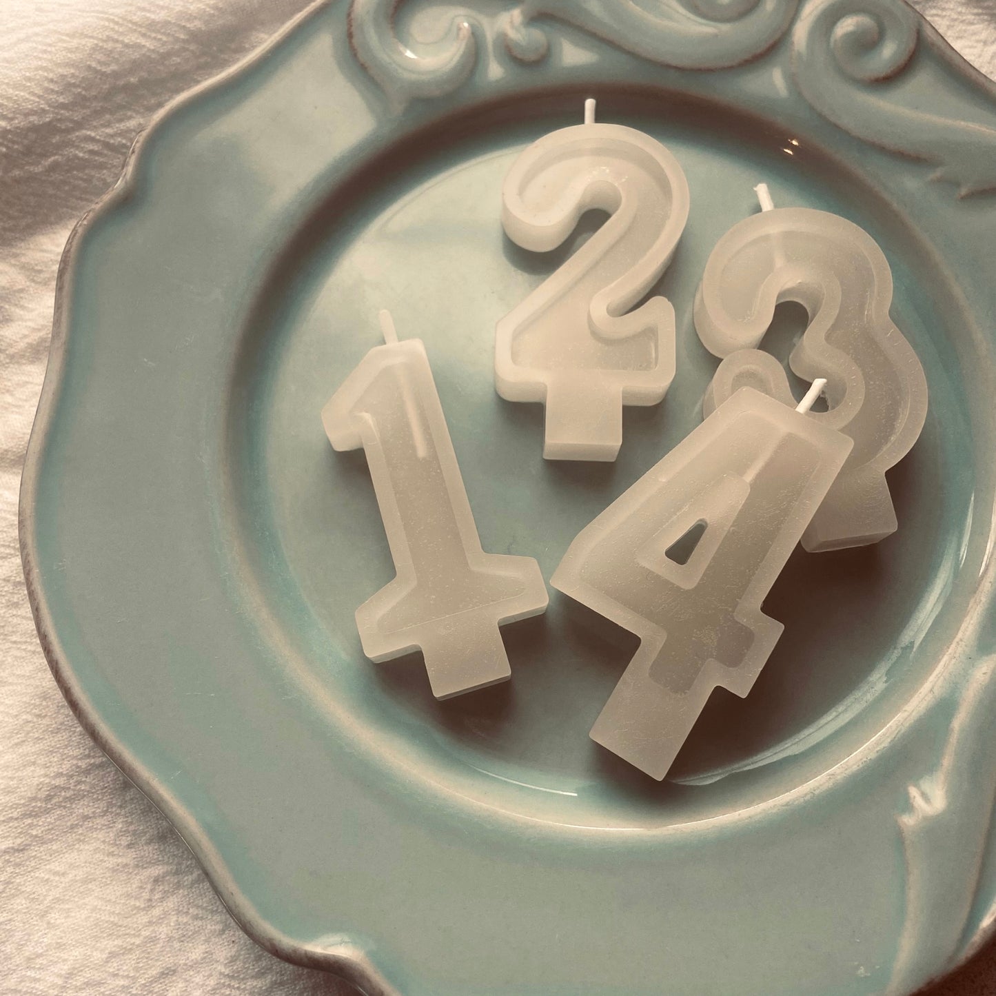 Vintage Inspired Number Birthday Candles from Organic Bees Wax