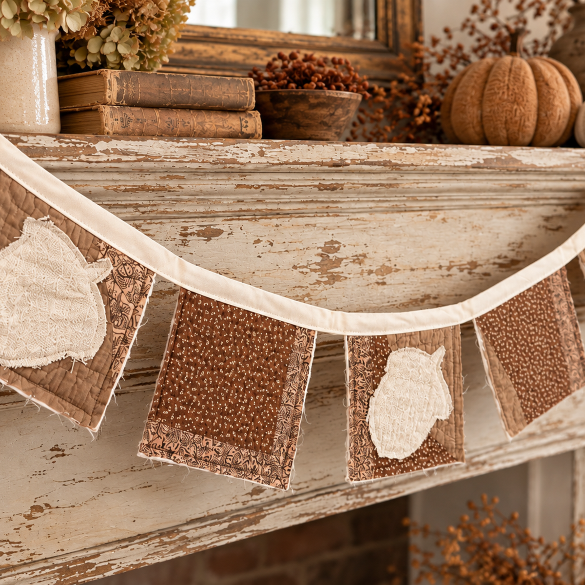 Quilted Acorn Banner-4ft