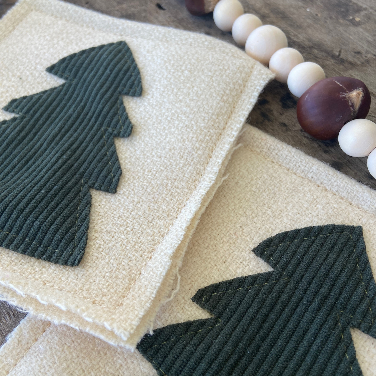 Tree Farm Bundle: Wool Pine Tree Plush AND Christmas Tree Farm Garland