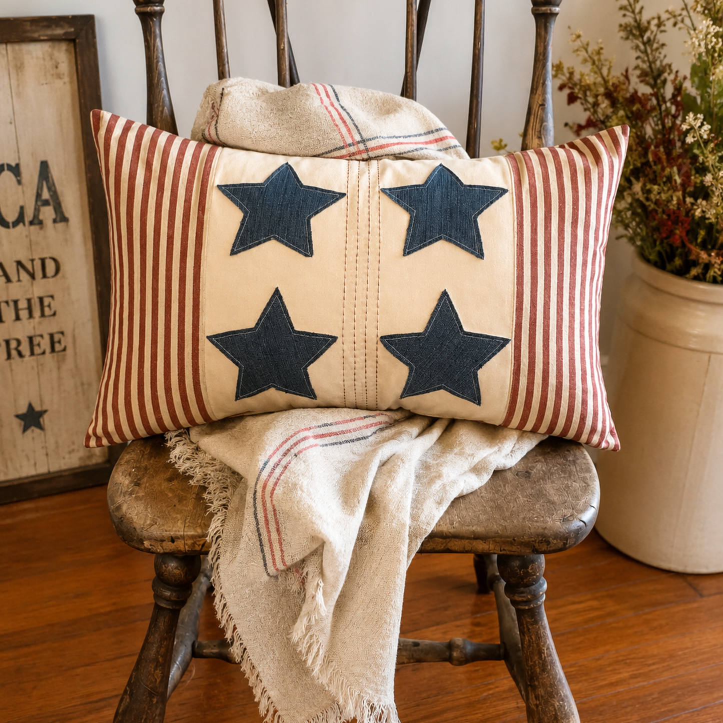Stars and Stripes Lumbar Pillow