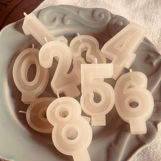 Vintage Inspired Number Birthday Candles from Organic Bees Wax