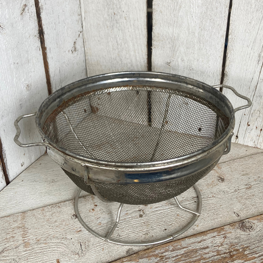 Vintage Metal Small Berry Strainer