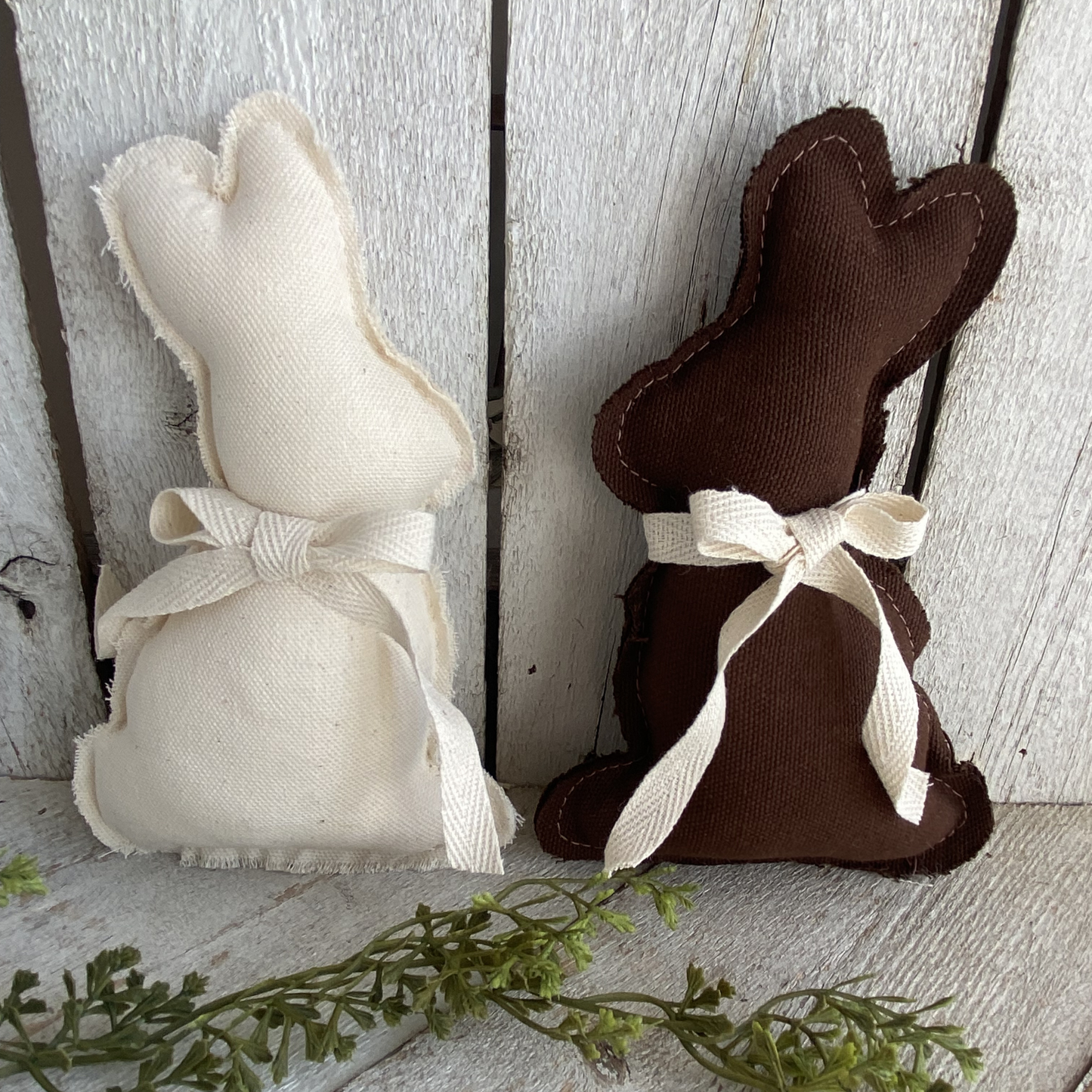 7” White & Milk Chocolate Bunny – Old Fashioned Easter Candy set of 2