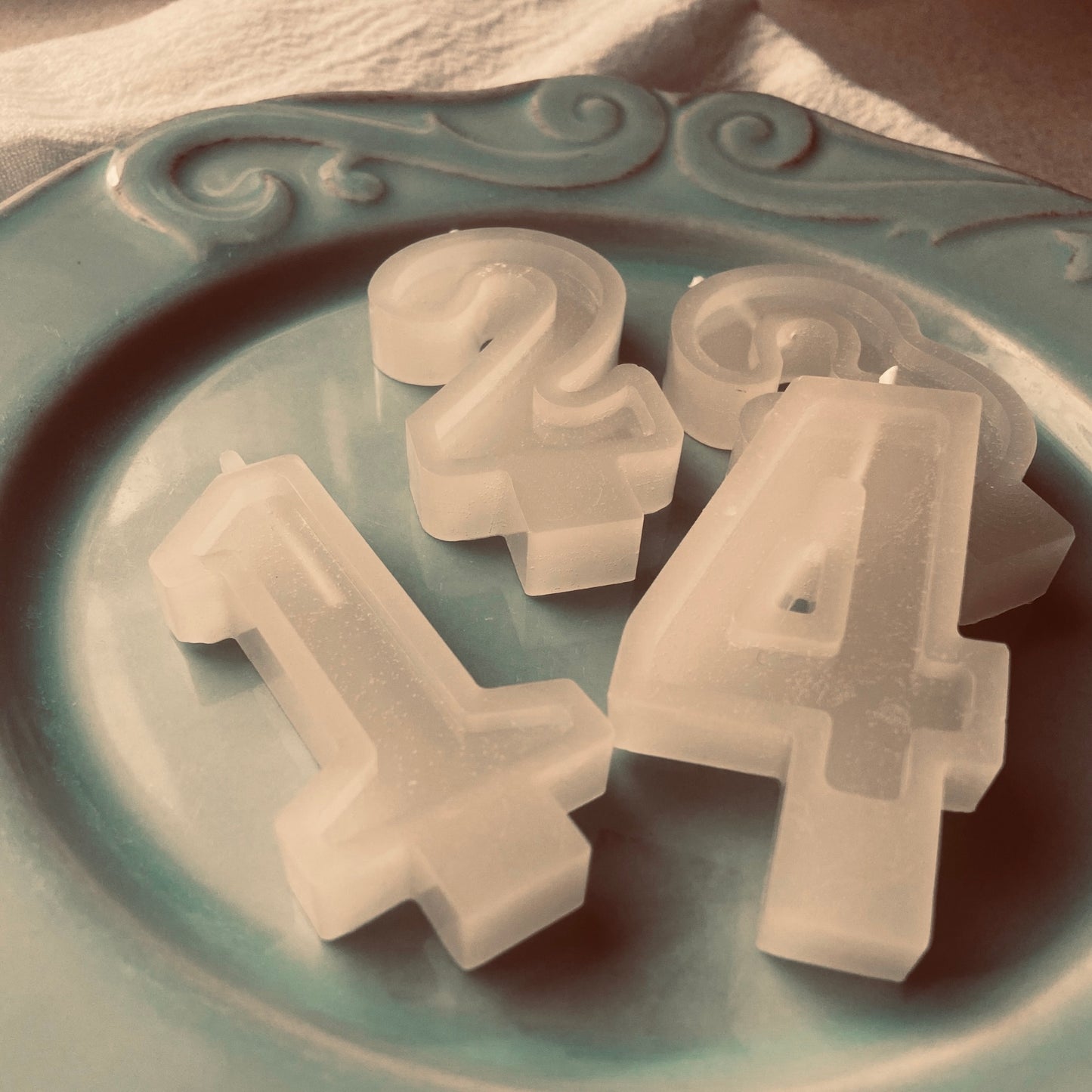 Vintage Inspired Number Birthday Candles from Organic Bees Wax