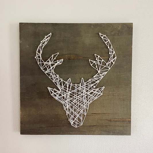 Rustic Buck String Art-10”